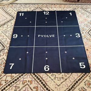 P.volve Exercise Yoga Mat Black Non-Slip Fitness Workout Mat Home Gym Pilates